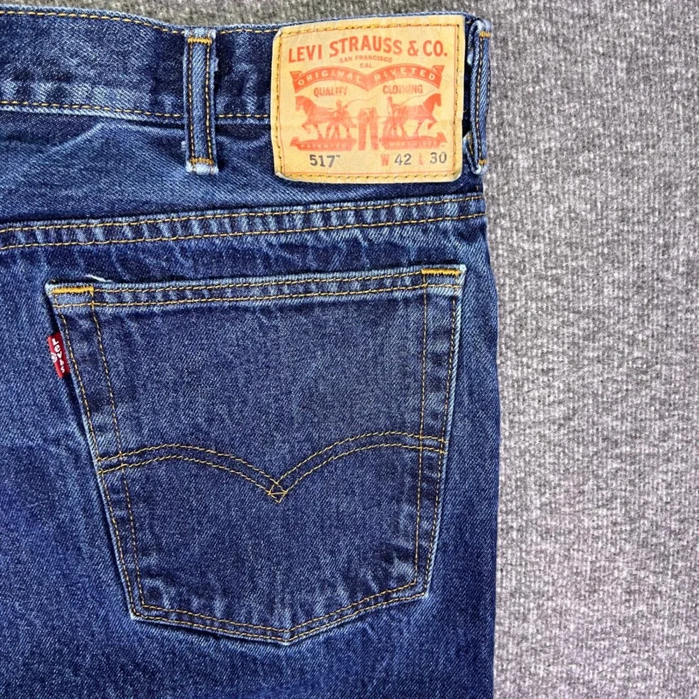 Levis 517 Jeans Mens 41x30 Dark Indigo Bootcut Denim Western Workwear Cowboy